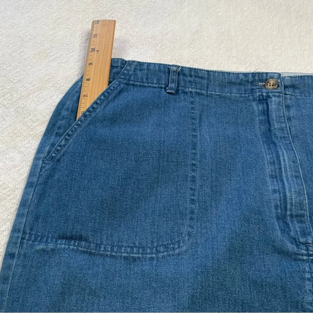 Talbots Blue Denim‎ Straight Mini Skirt~  Size 16~ Casual